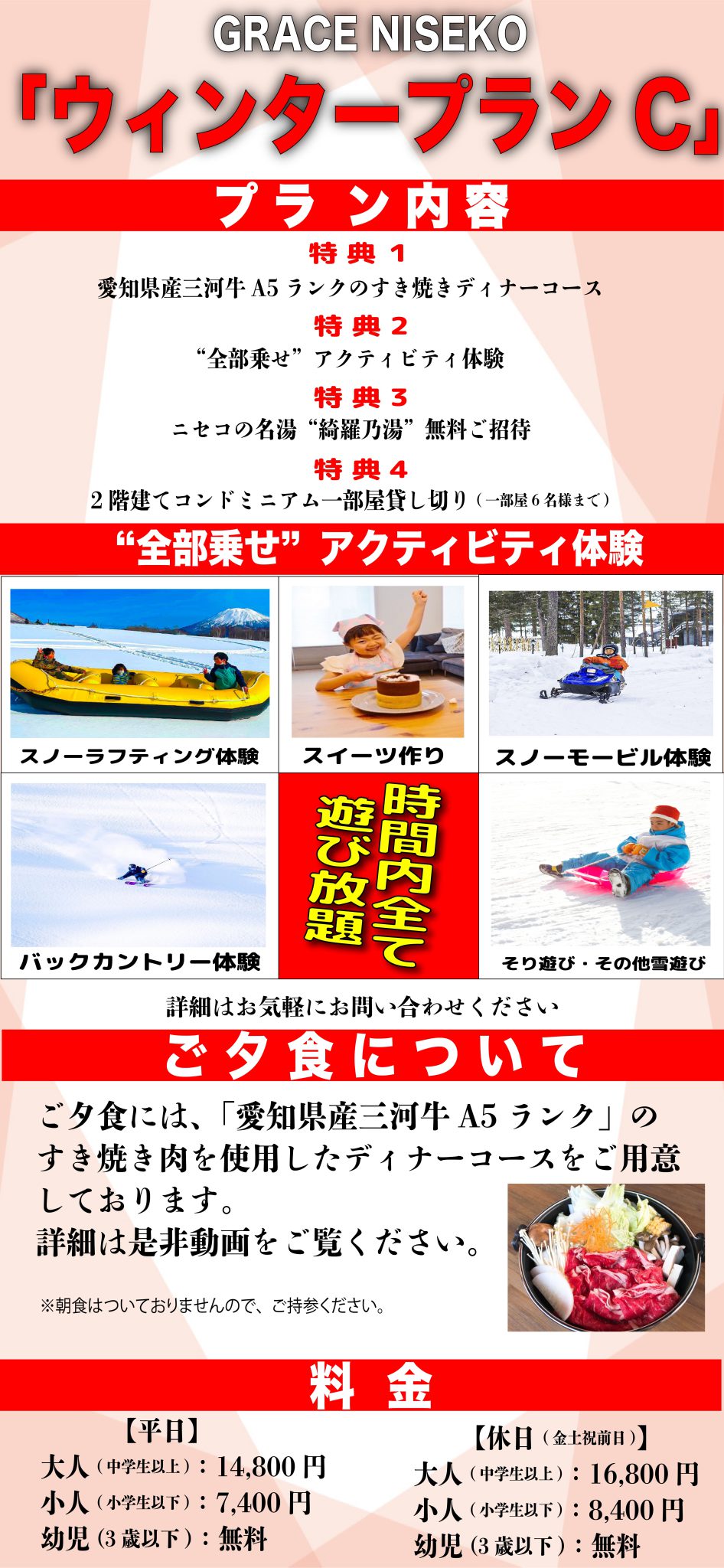 【2021】冬のニセコの宿泊プランC